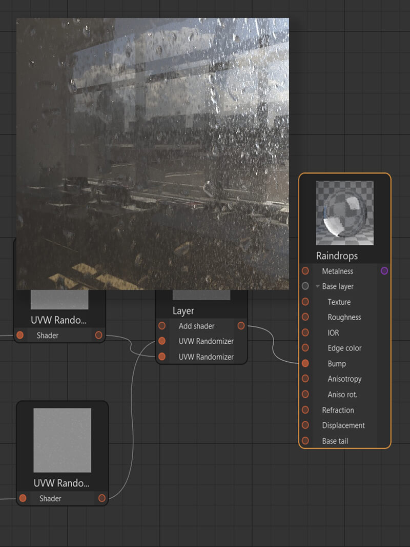 Cinema 4D Corona Render Tutorial Raindrops on Window