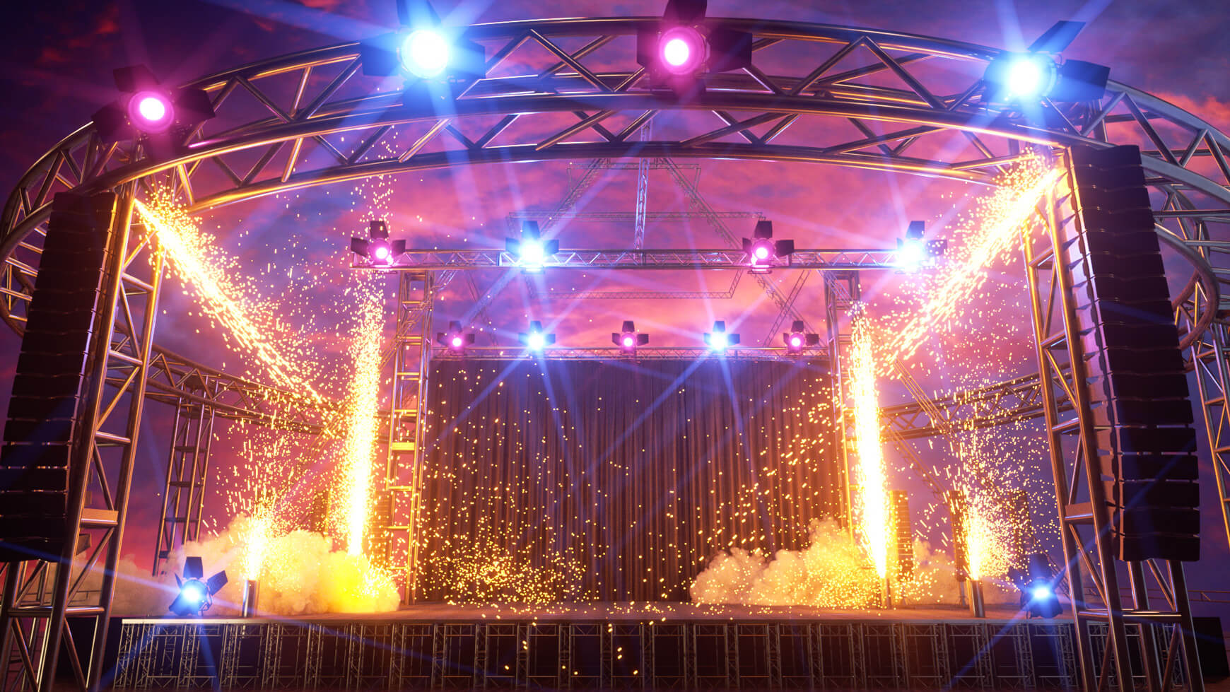 Concert Sparks Pyro Burst Live Pyrotechnics