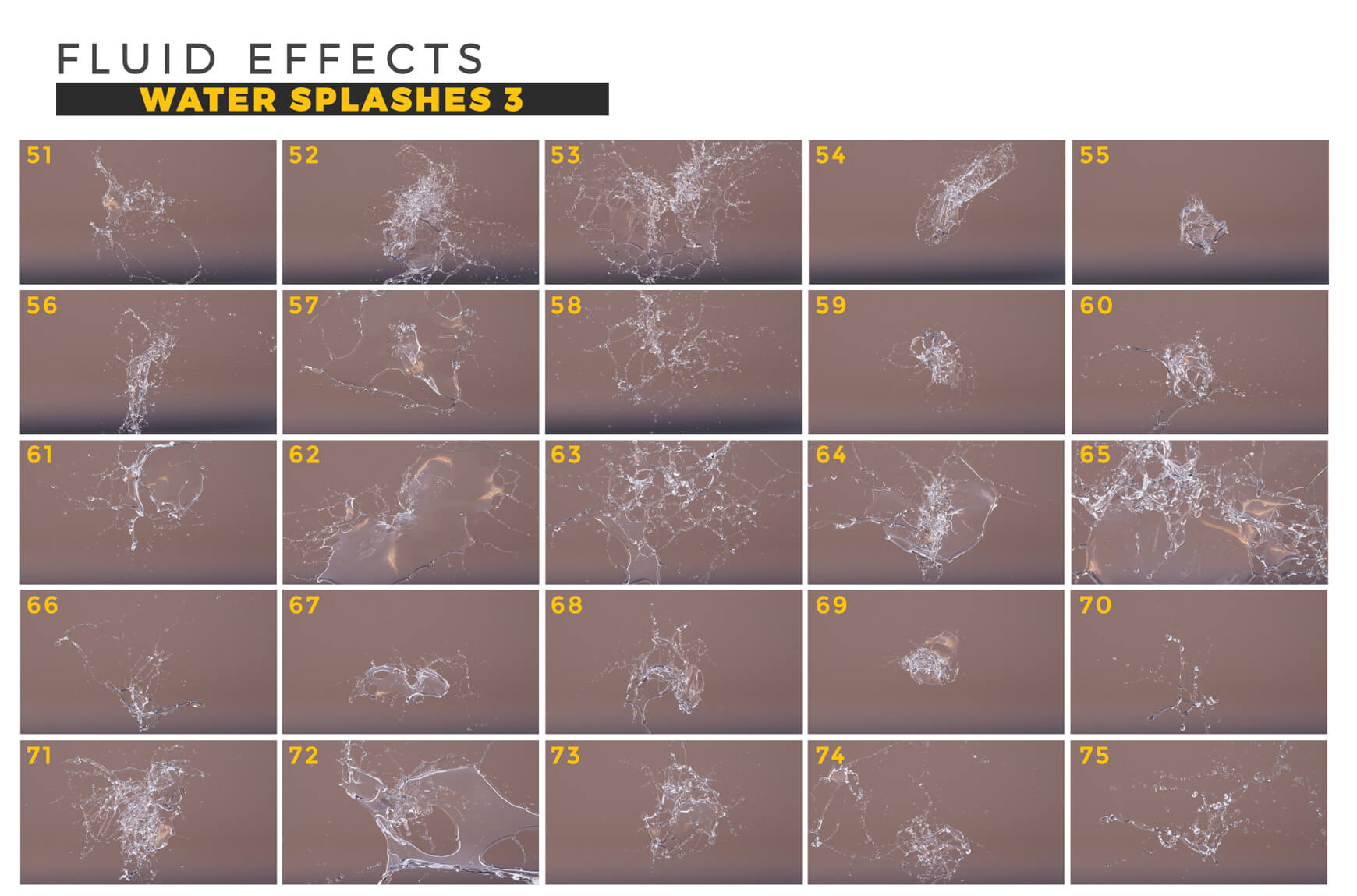 Fluid Effects Water Splashes 3 Thumbs