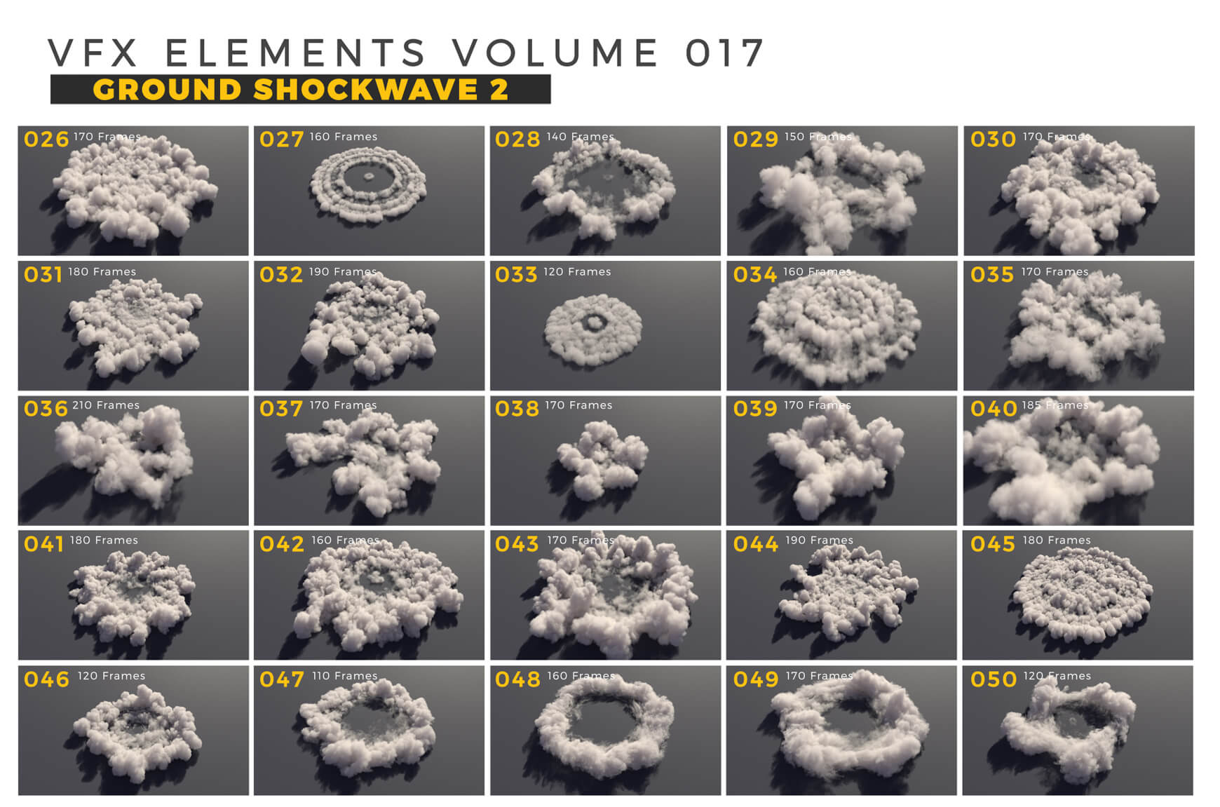 VFX Elements Ground Shockwave VDB 2 Thumbnails